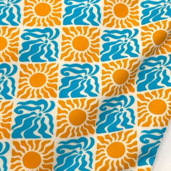 NWT Dippin Daisys Sydney Cheeky Bikini Bottom Sz Large Geometric Suns and Waves - Picture 15 of 16